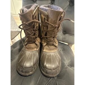 LaCrosse Men's Waterproof Insulated Winter Snow Boots Brown iceman Size  6.5